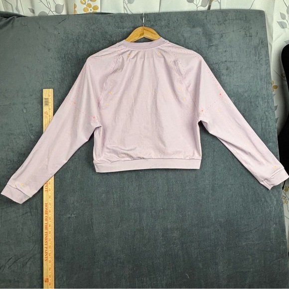 Nike Dri-FIT Lavender long sleeve top with neon studding sz L - Picture 2 of 13